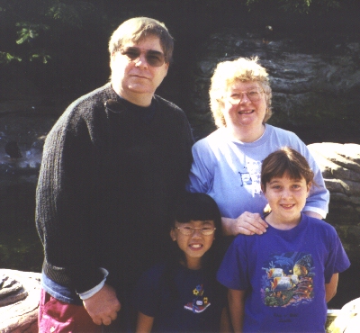 Whole family at the aquarium